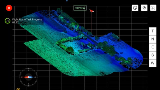 Drone LiDAR Survey real-time point cloud generation