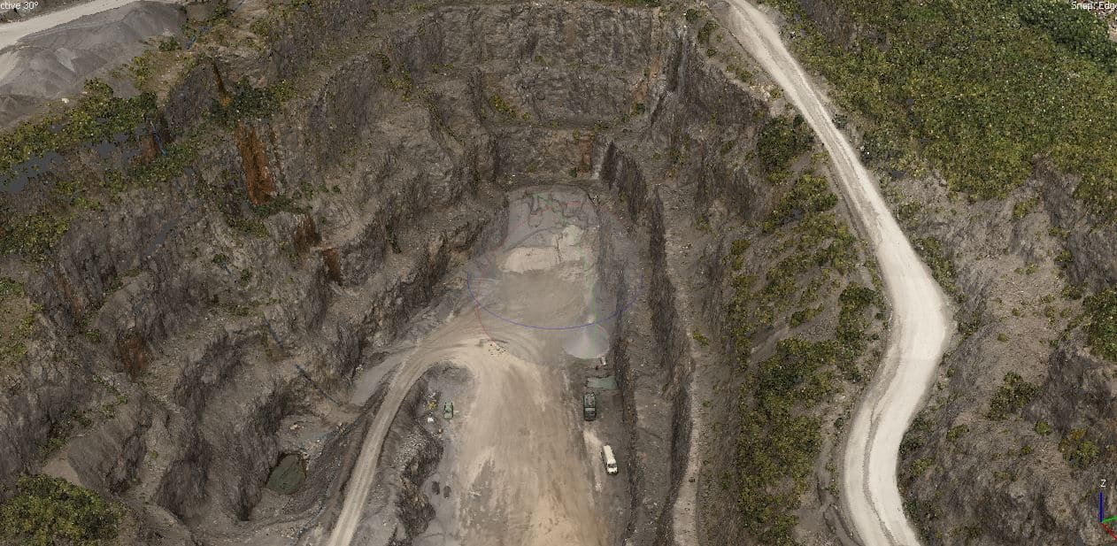 Drones in Quarries Ireland 4 Quarry face and bench inspection by drone