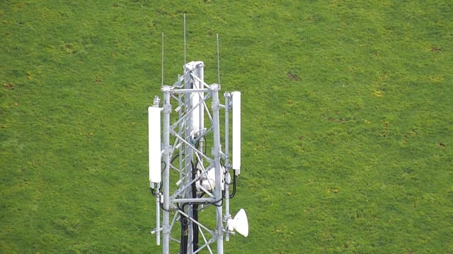 Drone Telecoms Tower Inspection 2 High-resolution drone image of telecoms tower fixings showing condition detail for engineering assessment