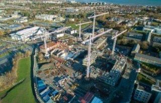 Drone Construction Progress Dublin Ireland