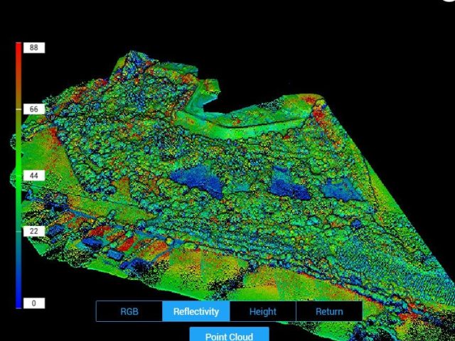 Drone LiDAR Survey points by Reflectivity