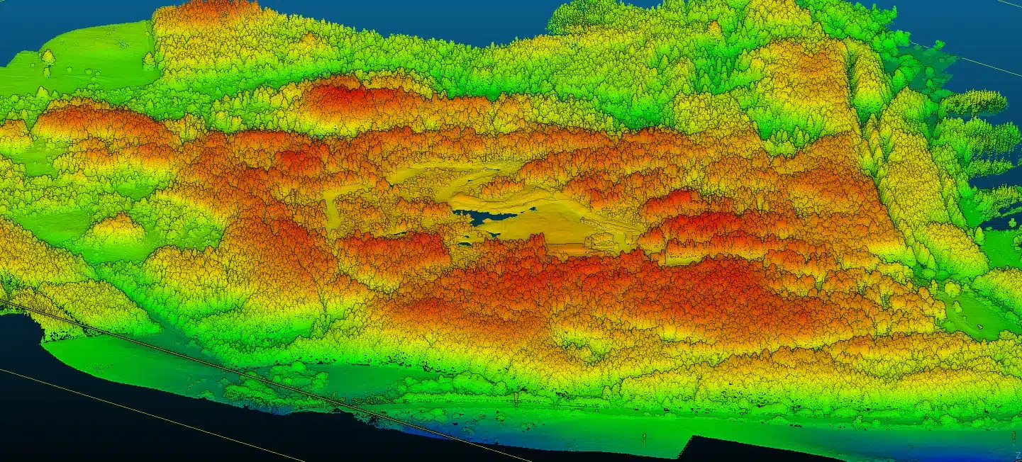Drone Surveying 2 Drone LiDAR topographic elevation heatmap survey Ireland